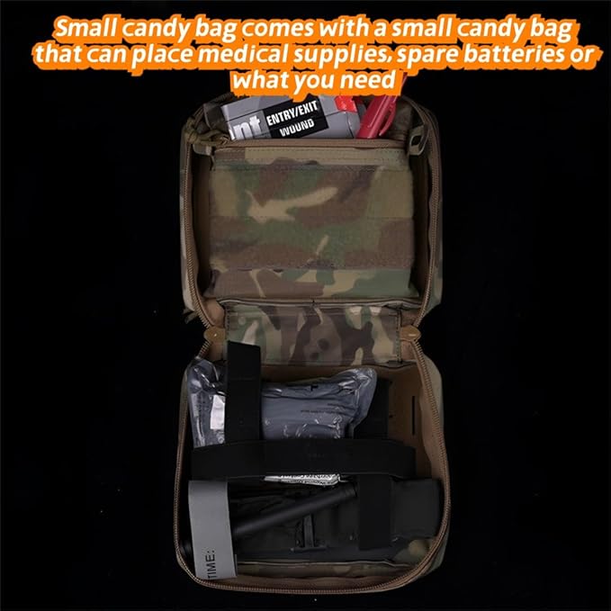 Multi-Functional Equipment Pack: Portable For Car Outdoor Survival Team Activities - First Aid &amp Gear Storage Bag With MOLLE Compatibility