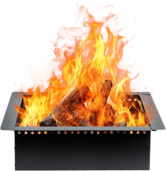 36 inch Outdoor Fire Pit Liner Square Heavy Duty Fire Pits Rim Insert Firepit for Outside DIY Campfire Fireplace