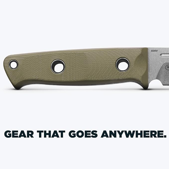 Benchmade - Mini Bushcrafter Outdoor Survival Knife with OD Green G10 Handle (165-1)