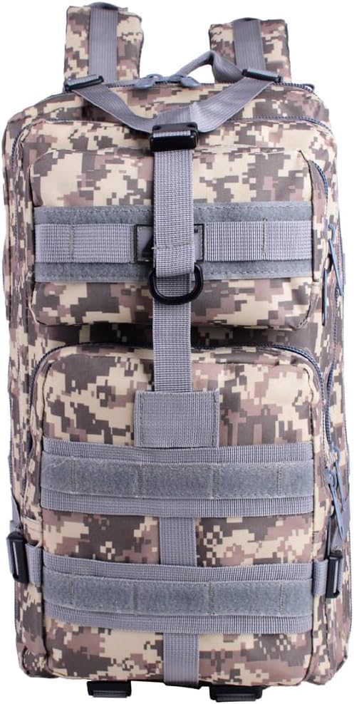 I&ampM Tactical Military Assault Backpack 35L – ACU Camouflage MOLLE Bag for Hiking Camping Hunting Outdoor Travel Bug Out Survival Gear EDC Daypack