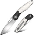 FINTISO Pocket Knife 3.5 Folding Knife Premium 14C28N Blade Bicolour G10 Handle Design with Pocket Clip for Men Women Small EDC Knife for Camping Hunting Hiking Survival and Outdoor Activities