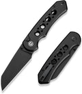 CIVIVI Pragma Prime Pocket Knife for EDC 3.49 14C28N Blade Aluminum Handle with Reversible Clip Camping Hiking Folding Knife for Men Women C24067-1 Black