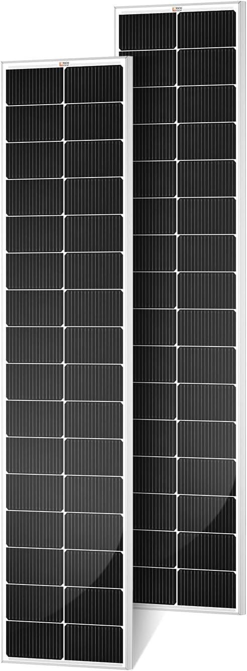 RICH SOLAR MEGA 130 Slim 2 Pack of 130 Watt Monocrystalline Solar Panel for RV Trailer Motorhome