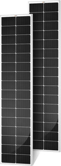 RICH SOLAR MEGA 130 Slim 2 Pack of 130 Watt Monocrystalline Solar Panel for RV Trailer Motorhome
