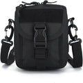 Waterproof Tactical Nylon Molle Waist Pack Hiking Fishing Hunting Sports Waist Bag Camping Messenger Bag(Black)