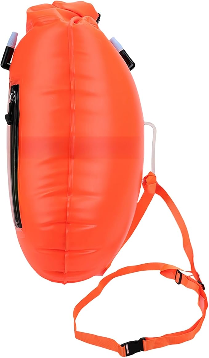 Swim Buoy for Open Water 20L High-Visibility Swim Safety Float Waterproof Dry Bag Pool Buoy Swim Training Snorkel Float Swimming Pull Buoy for Swim Training Snorkeling Kayaking