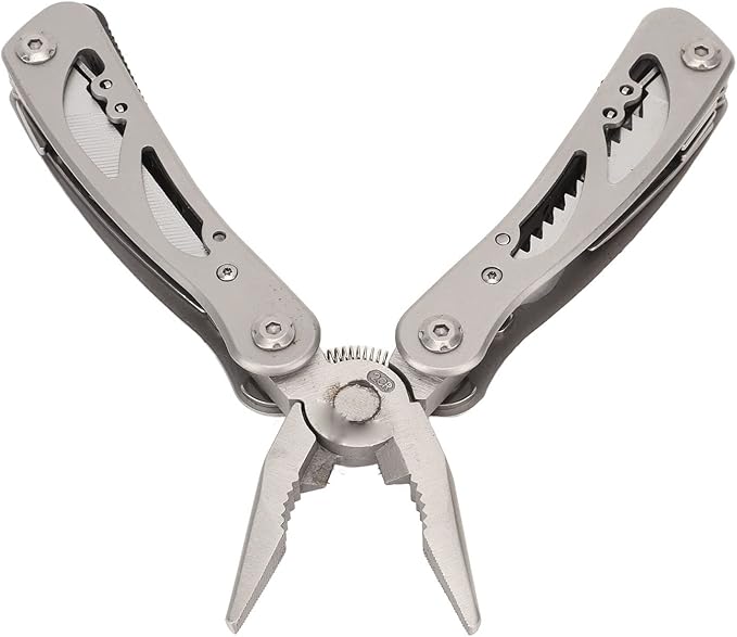 Professional 11 in 1 Multitool Pliers Stainless Steel Foldable Outdoor Camping Tool with Storage Bag 6 Inch Portable Survival Gear for Hiking Fishing