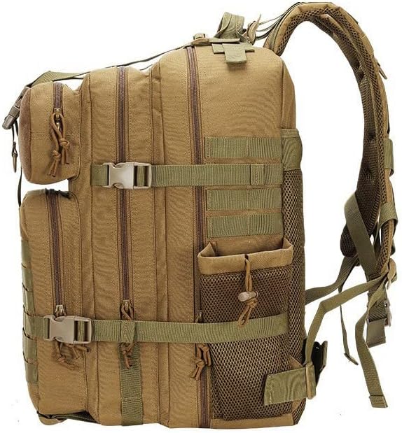 Outdoor Sports Pack Hiking Bag Rucksack Knapsack Combat Camouflage Tactical Backpack- Black
