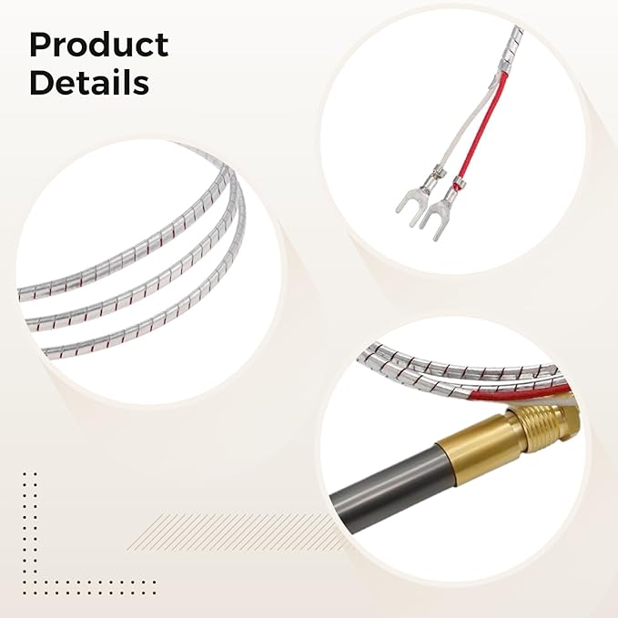 5 PCS 750mV Thermopile Generator 24 in Aluminum Foil Thermocouple for Gas Heaters Fireplaces Gas Water Heaters Fryers High-Temperature Resistance