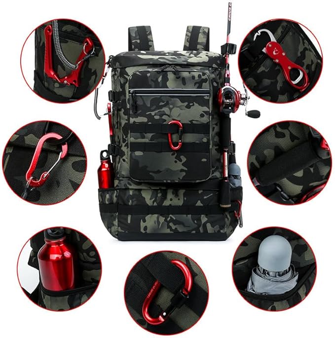 Tactical Backpack Military Molle Hiking Outdoor capacity travel rucksack fishing bag tactical bag