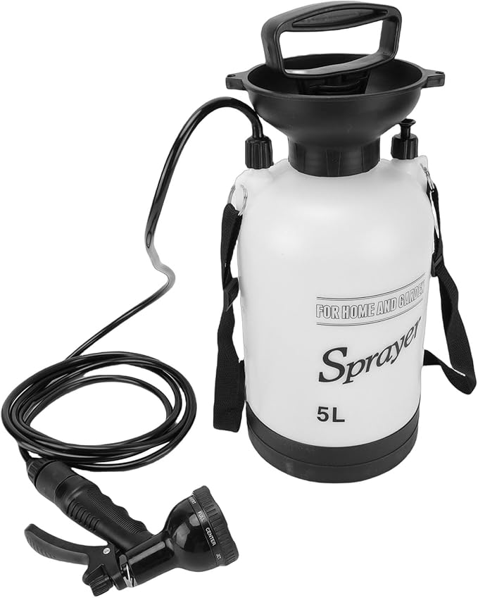 HUIOP Portable Shower Auto Manual Pressure Release Outdoor Shower Pump with Rotating Nozzle for Hiking Travel Car Pet Efficient Operation Robust Construction Safety Mechanism