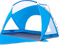 Beach Tent Portable Sun Shelter for 2/3/4/6-8 Person with UPF 50+ UV Protection Easy Setup Waterproof Beach Shade Canopy Cabana for Family Outdoor and Picnics Fishing with Carrying Bag