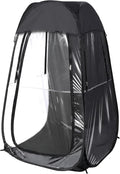Portable Pop Up Sports Tent for Outdoor Events Instant Setup Shelter for Fishing and Camping Wind and Rain Protection Spray Tan Tent Compact Foldable for Easy Carry Weather Pod Peak Style Black