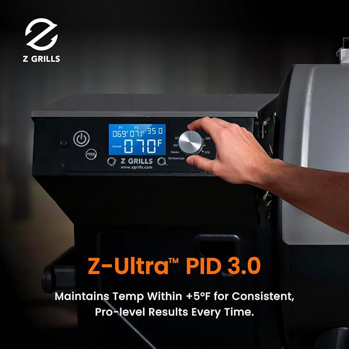 Z GRILLS Electric Wood Pellet Grill Smoker with PID 3.0 Controller 450°F Max Temperature 8-in-1 Outdoor Grill &amp Smoker 459 Square Inches Cook Area Meat Probes Rain Cover (450E PRO)