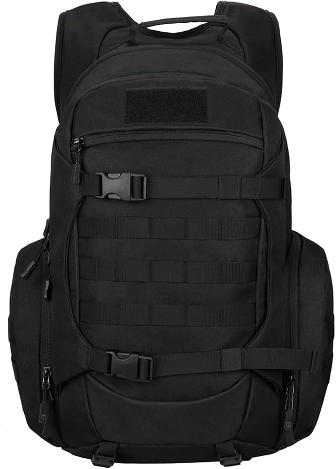 Tactical Molle Backpack for Men 45L Hiking Travel Military Motorcycle Backpack (Black)