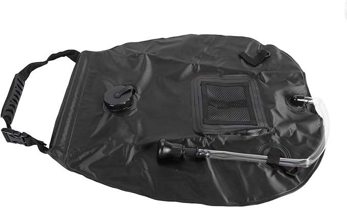 Fdit Solar Shower Bag Portable Solar Heating Camping Shower Bag for Outdoor Hiking Beach 20L Capacity PVC Material