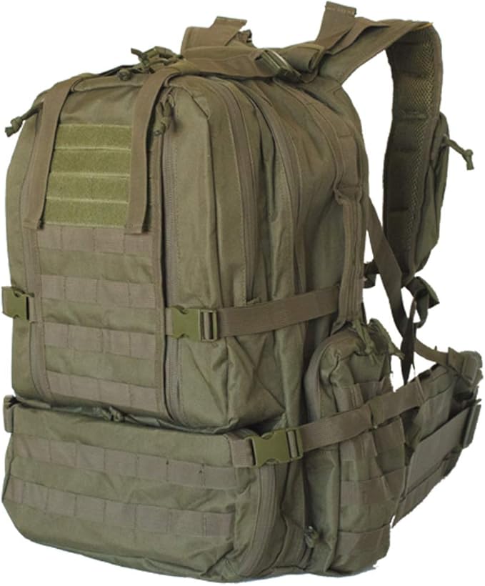 Tactical Assault Pack - Combat Rucksack - 17 Military MOLLE Backpack 27L - Olive Drab