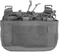 Outdoor Lightweight Multifunctional G-Hook DOPE Front Flap Double Stack Abdominal Fanny Pack Triple Magazine Insert Pouch