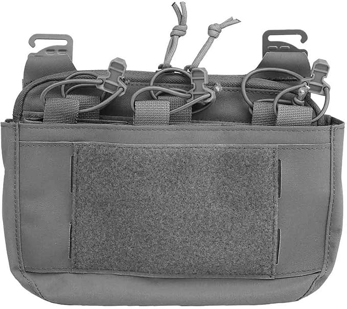 Outdoor Lightweight Multifunctional G-Hook DOPE Front Flap Double Stack Abdominal Fanny Pack Triple Magazine Insert Pouch