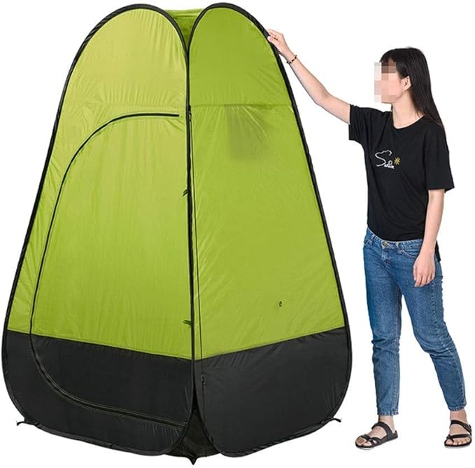 Easy to Assemble HWZP Portable Collapsible Shower Tent Designed Waterproof Fabric Suitable for Three Seasons Outdoor Tent Blue