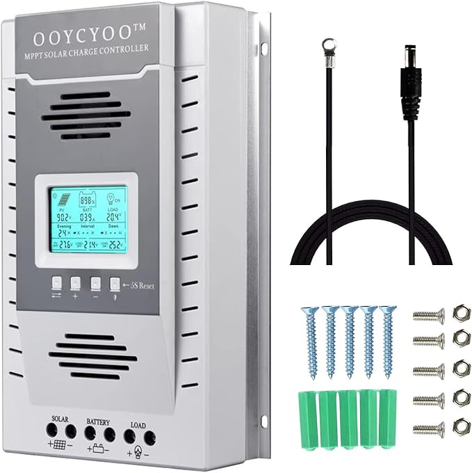 100amp MPPT Solar Controller 100V Input LiFePO4 (Lead Acid AGM) Lithium Battery Maximum Input Voltage 100V Power 1300W / 2600w (12V / 24V) Automatic Identification (k100a)