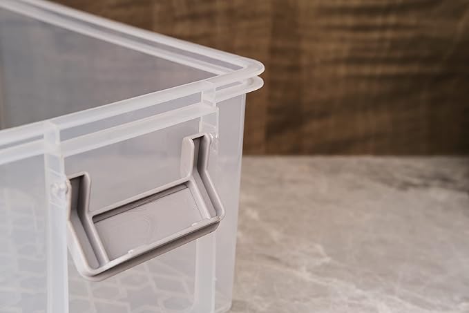 HANAMYA Storage Organizer Set of 1 QT 2.5 QT and 4 QT Storage Containers with Lid Set of 9 Clear