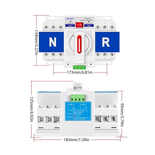 Dual Power Automatic Transfer SwitchCB Type ATS 3P 63A 220V 50/60HzChangeover Switch for GeneratorGenerlink Transfer Switch