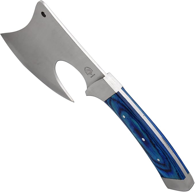 Wild Turkey Handmade Stainless Steel Collection Wood Handle Hatchet Outdoors Hunting Camping Axe… (Blue) 512 0