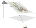 xigua Easter Bunny Beach Tent Sun Shelter with Carrying Bag - Silver Coated Oxford Fabric Beach Canopy for Beach Camping Fishing - Includes Windproof Ropes Sandbags &amp Stakes