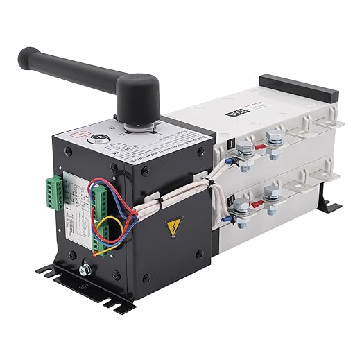 250A Automatic Transfer Switch (ATS) 4P 110V 50Hz Manual/Auto Mode Backup Power Switch for Home Hospital Factory