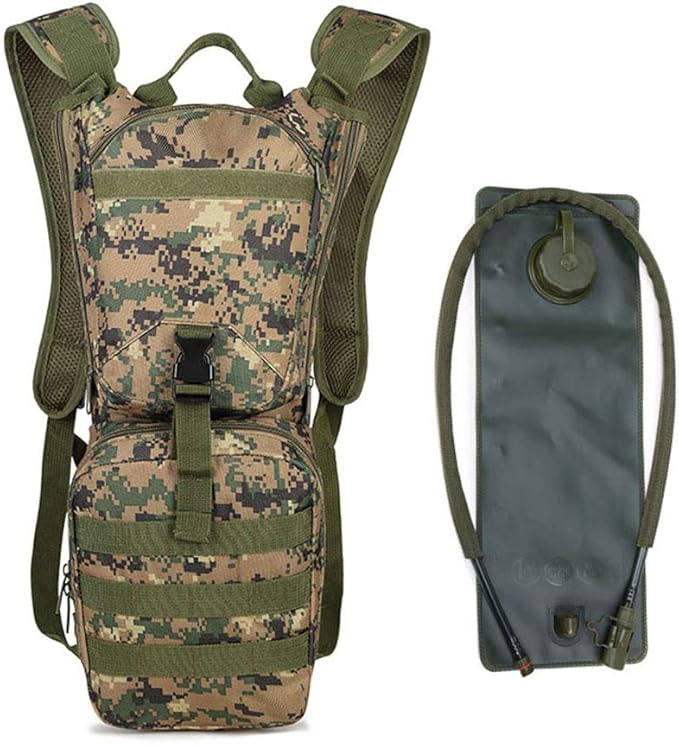 Outdoor Sports Hiking Bag Tactical Assault Combat Camouflage Tactical Molle Water Pack 2.5/3L Hydration Pack