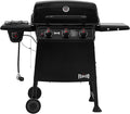 Feasto 3 Burner Propane Gas Grill with Side Burner Porcelain-Enamel Main Body and Lid Propane BBQ Grill with 38000 BTUs Output &amp Side Table for Patio Backyard Poolside Gatherings