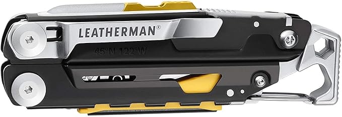 Leatherman Signal Multi-Tool - 19 Tools for Camping &amp Survival Silver with Nylon Holster