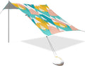 Beach Canopy with Windproof Ropes &amp Sandbags Beach Tent Sun Shade Sun Shelter for Camping Trips Fishing Backyard Fun or Picnics Mountain