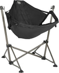 Timber Ridge Portable Hammock Camping Chair Padded Folding Swing Hammock Chair with Stand Heavy Duty Hammock Camp Chair with Carry Bag for Outdoor Beach Patio Supports 300lbs Black