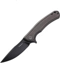 Petrified fish K110 Steel 949 Folding Knife G10 Handle Ceramic Ball bearings Camping Hunting Knives EDC tool (Black Stonewashed withCarbon fiber)