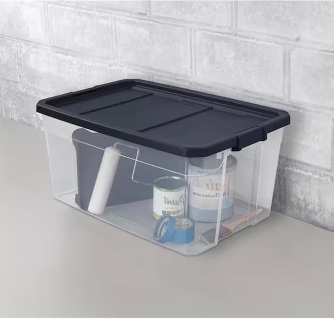 116 qt. Stacker Box with Ink Lid Storage Container