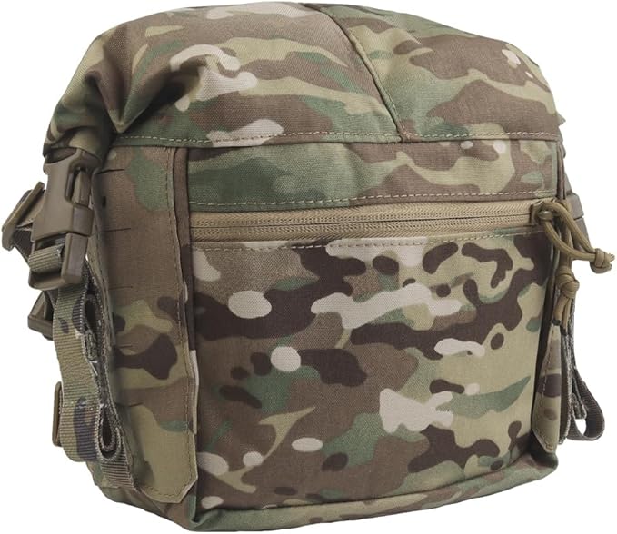 Tactical Expansion Pack Chest BagLarge Capacity MOLLE Admin Pouch Utility Chest Pouch for Placard Split Chest Rig