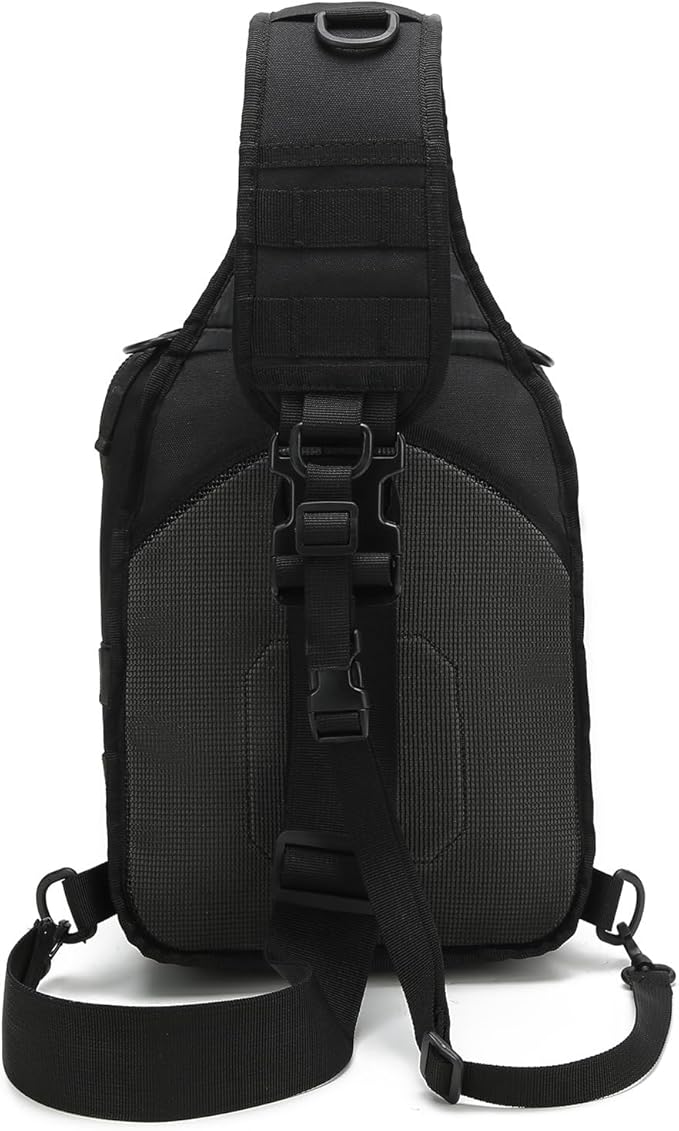 Tactical Sling Bag for Men Shoulder Bag Backpack Small Molle Assault Range Bags Chest Pack Day Pack Diaper Bag (Purple)