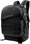 Military Tactical Backpack for Men and Women 3D Assault Pack Bag Rucksack with Molle System Hiking Pack (Black)