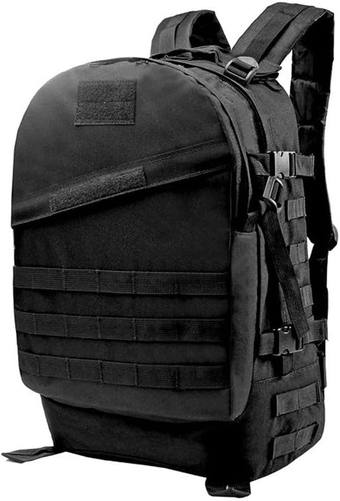 Military Tactical Backpack for Men and Women 3D Assault Pack Bag Rucksack with Molle System Hiking Pack (Black)