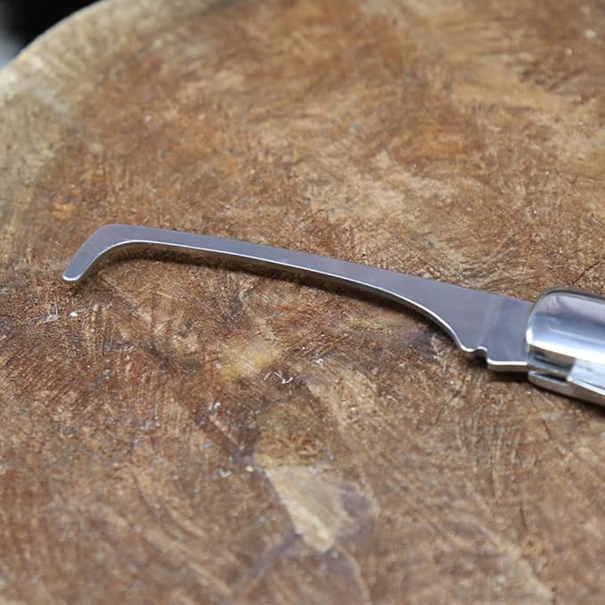 WHISKEY BENT HAT CO. Trapper Folding Pocket Knife with Hoofpick 4.125 Closed Length 440C Stainless Steel Blades (Sawmill)