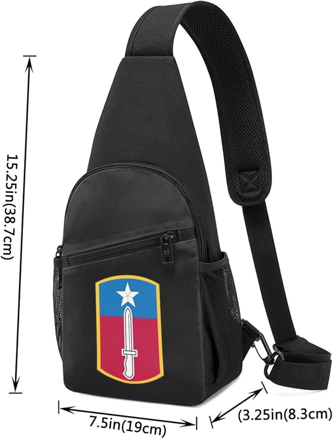 US Army 205th Infantry Brigade Chest Pack Leisure Shoulder Crossbody Chest Bag