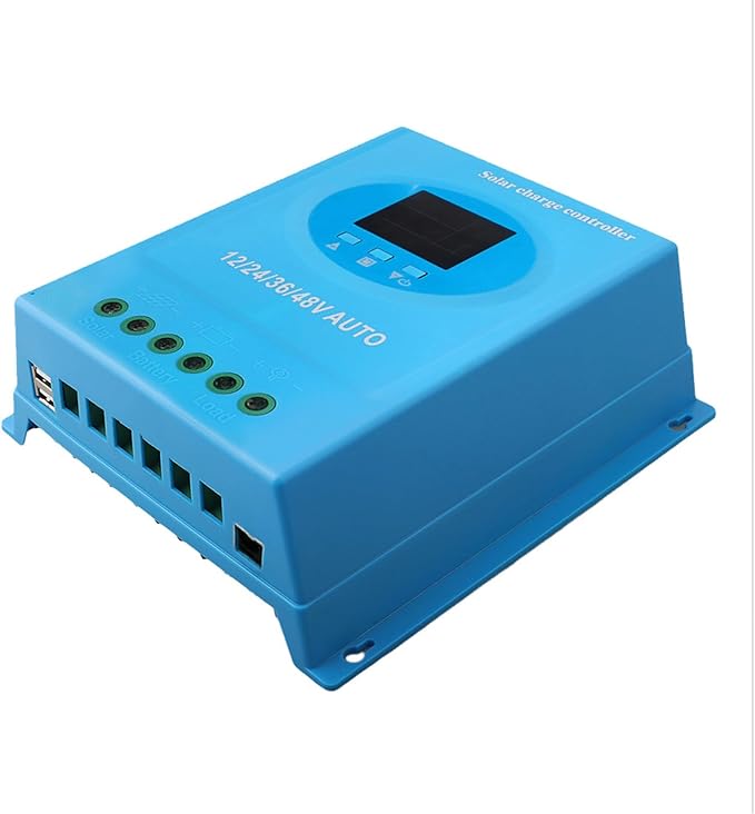 150A MPPT Solar Charge Controller 12V 24V 36V 48V Automatic Adaptation Intelligent Regulator with LCD Display Dual USB Ports for Lead Lithium Battery Solar Power System (120A)