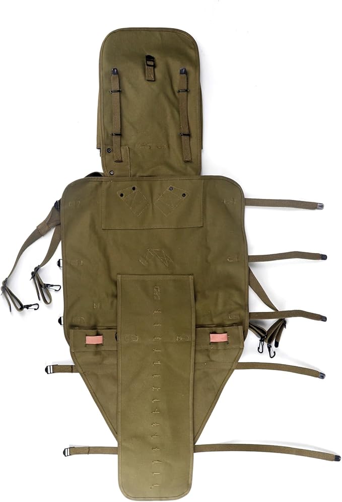 ANQIAO WW2 US M1928 Haversack Olive Green (m1928 haversack with tail pack)