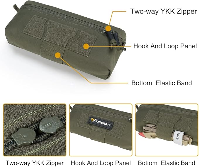 IDOGEAR Tactical Drop Pouch with Hook and Loop for JPC CPC AVS Vest Utility Tool Pouch Fanny Pack
