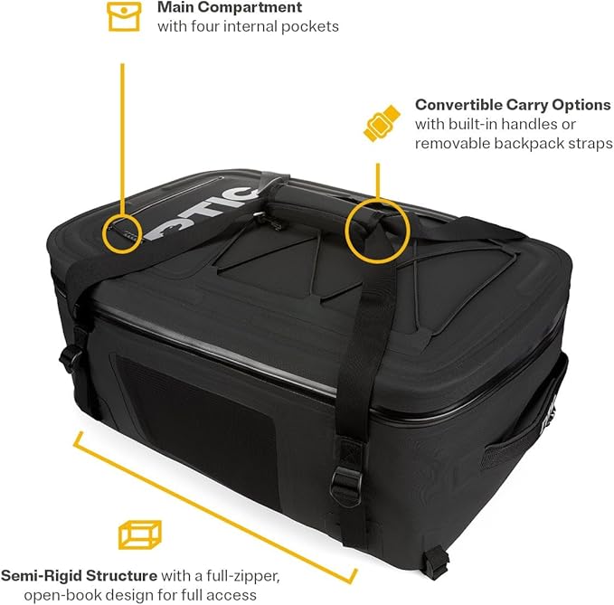 RTIC Ultra Dry Duffle Pack Waterproof Outdoor Backpack Floating Bags for Hiking Travel Camping Boating Backpacking 60L Black &amp Graphite