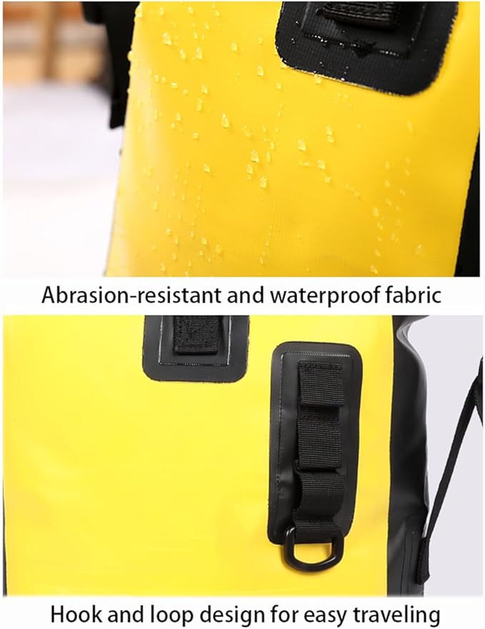 Generic Outdoor PVC Waterproof Dry Backpack Water Floating Bag Roll Top Sack Dry Bags for Kayaking Waterproof Flotation 30L (Black30L)