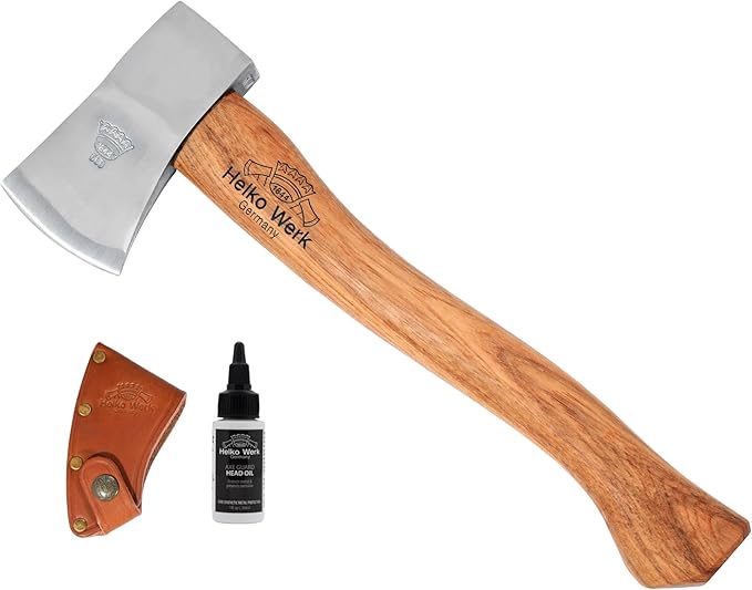 1844 Helko Werk Germany Classic Pathfinder Hatchet - Made in Germany Camping Bushcraft Survival Backpacking Small Lightweight Hatchet - Head 1.25 lbs Handle 15 in. (Pathfinder) #11438
