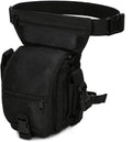 Tactical Drop Leg Bag Men Thigh Waist Fanny Pack Hunting Accessories Molle Gun Bag Hiking Traveling Camping Thigh Pouch(Black)